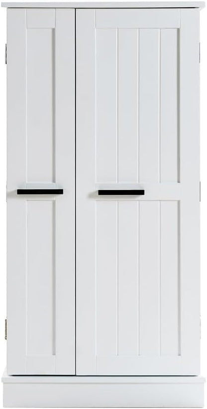 ya 28 10.13 baidi Freestanding Kitchen Pantry Cabinet White - Small Storage for Kitchen