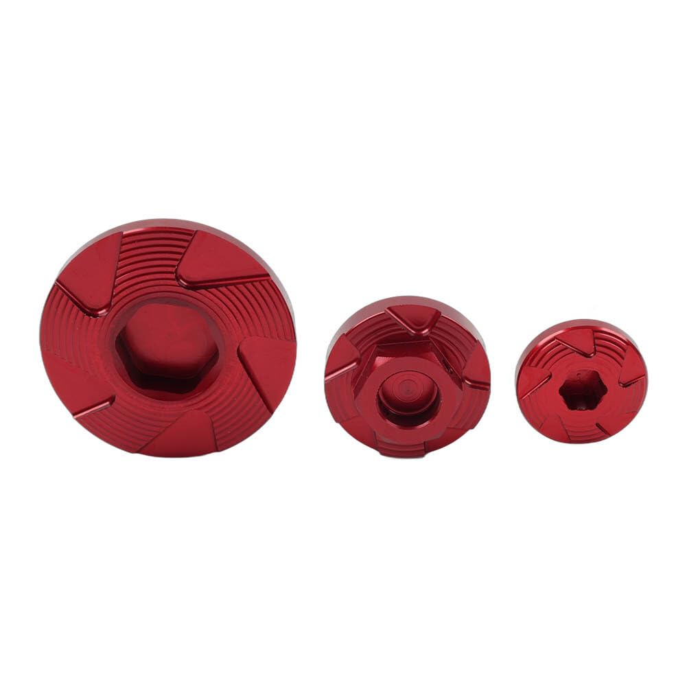 ya 4 8.8.2 Engine Timing Oil Filter Plugs Screw Bolt Set for Kawasaki KX250/450 KLX450R red