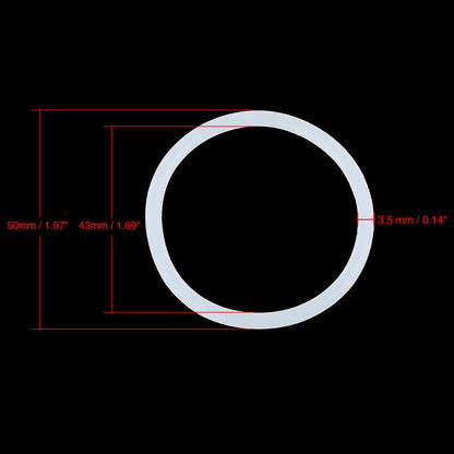 ya 13 9.15 baidi Silicone O-Rings,50mm OD 43mm ID 3.5mm Width VMQ, White,Pack of 10