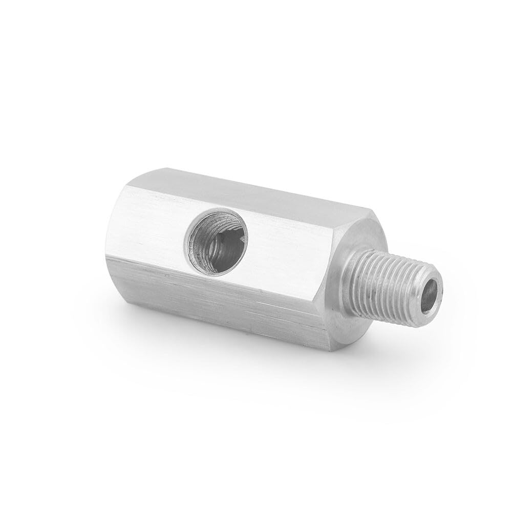 ya 8 8.24 baidi 1/8 BSPT Female Oil Pressure Sensor Tee to 1/8 BSPT Male Adapter Supply Feed
