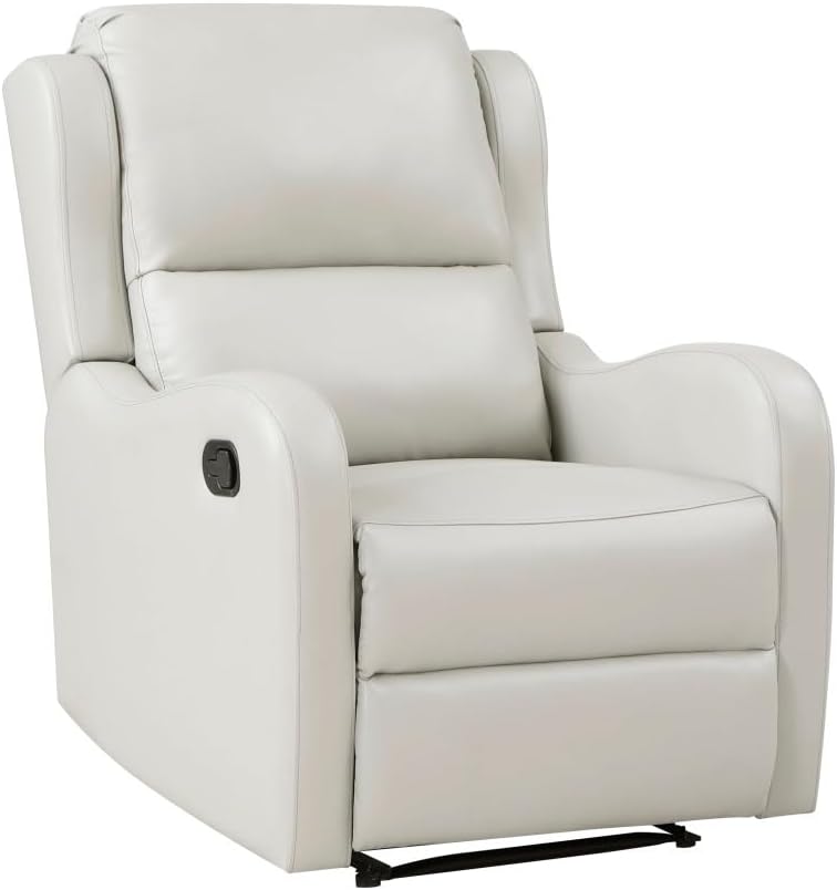 ya 28 10.13 baidi For Living Room 1pc Taupe Reclining - Faux Leather Upholstery, Solid Wood