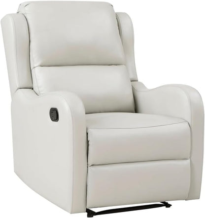 ya 28 10.13 baidi For Living Room 1pc Taupe Reclining - Faux Leather Upholstery, Solid Wood