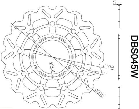 ya 13 9.15 baidi Front Brake Disc Rotor for Suzuki GSXR600/750 2008-2021GSXR1000 2009-2016