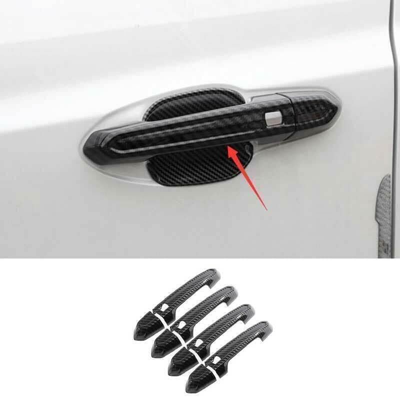 ya 2 8.15 for Cadillac CT4 CT4-V 2020-2024 Carbon Fiber Pattern ABS Door Handle Cover Trim 
