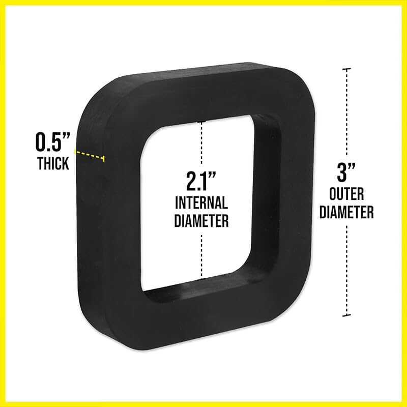 ya 5 8.24 baidi 3 Pack 2 Inch Trailer Hitch Receiver Silencer Pad Fit for Adjustable Ball Mounts