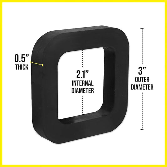 ya 4 8.8.2 3 Pack 2 Inch Trailer Hitch Receiver Silencer Pad Fit for Adjustable Ball Mounts