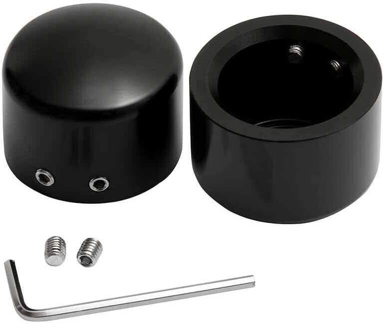 ya 23 10.7 baidi Black front axle cap nut cover for Harley Street, Glide Road, King Softail Dyna-