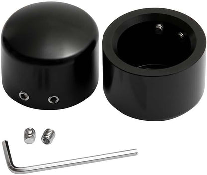 ya 23 10.7 baidi Black front axle cap nut cover for Harley Street, Glide Road, King Softail Dyna-