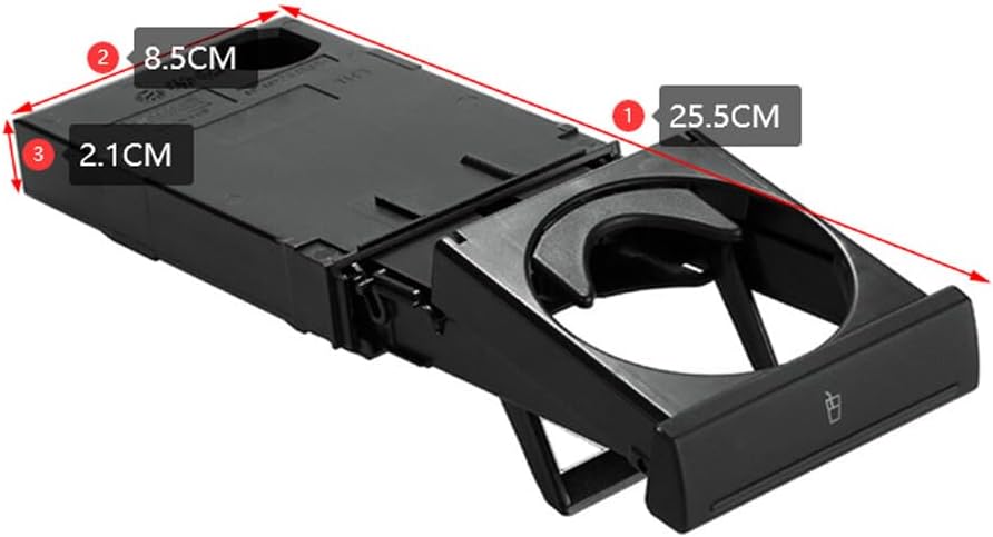 ya 9 10.24 Stretch Folding Stretch Cup Holder Stand Black for Audi for A6 C5 98-05 for