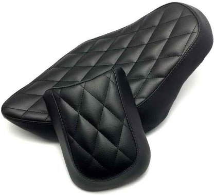 ya 4 8.8.2 Diamond Stitched Driver Passenger Seats for Harley Sportster 883 1200 2004-2015