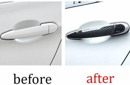 ya 5 8.10 for BMW X5 X6 2008-13 Real Carbon Fiber Exterior Side Door Handle Cover Trim 8P