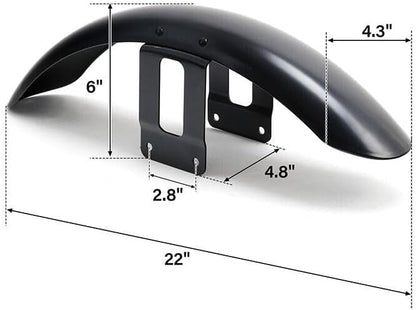 ya 23 10.7 baidi Metal Vivid Blk Front Fender Mudguard Splash Guard for Harley Sportster 883 1200