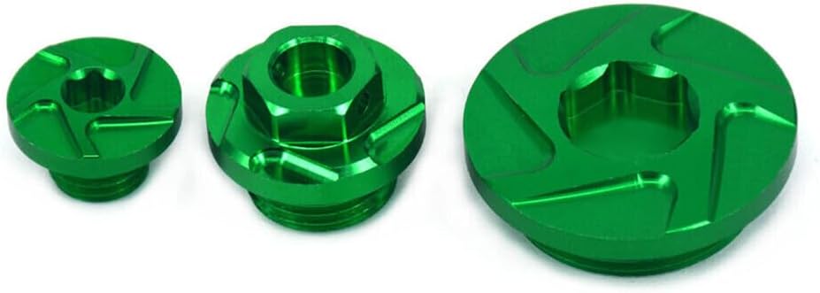 ya 2 8.15 CNC Engine Timing Oil Filter Plugs 3 Pieces fit for Kawasaki KX250 KX450 KLX450R