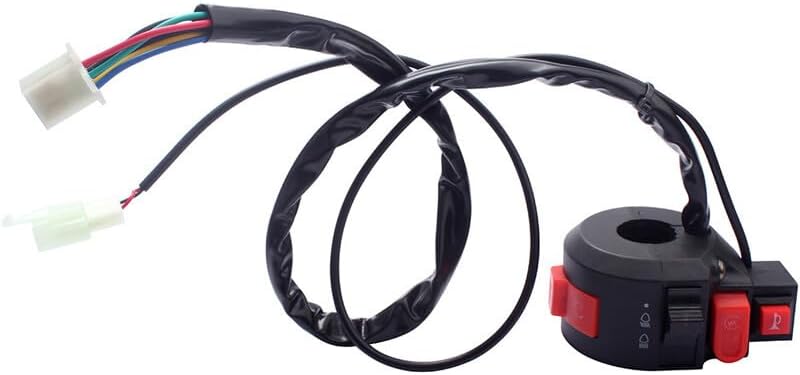 ya 4 8.14 7/8 7 Wire Motorcycle Handlebar Control Switch Turn Signal Start Switch 50-250cc