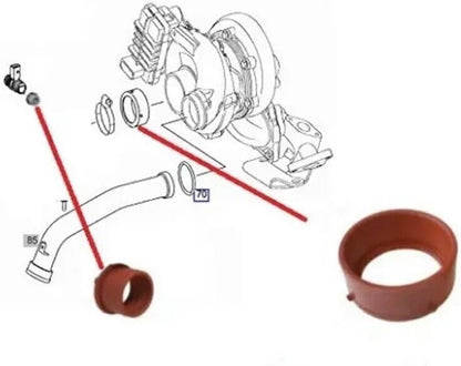 ya 4 8.24 baidi A6420940580 Turbo Intake Seal Ring&Engine Breather Seal for Mercedes-Benz OM642