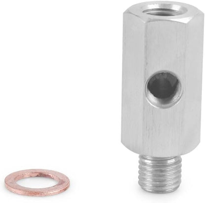 ya 14 9.20 zhengce M12x1.5Female Oil Pressure Sensor Tee 1/8NPT to M12x1.5 Male Adapter Supply Feed-1