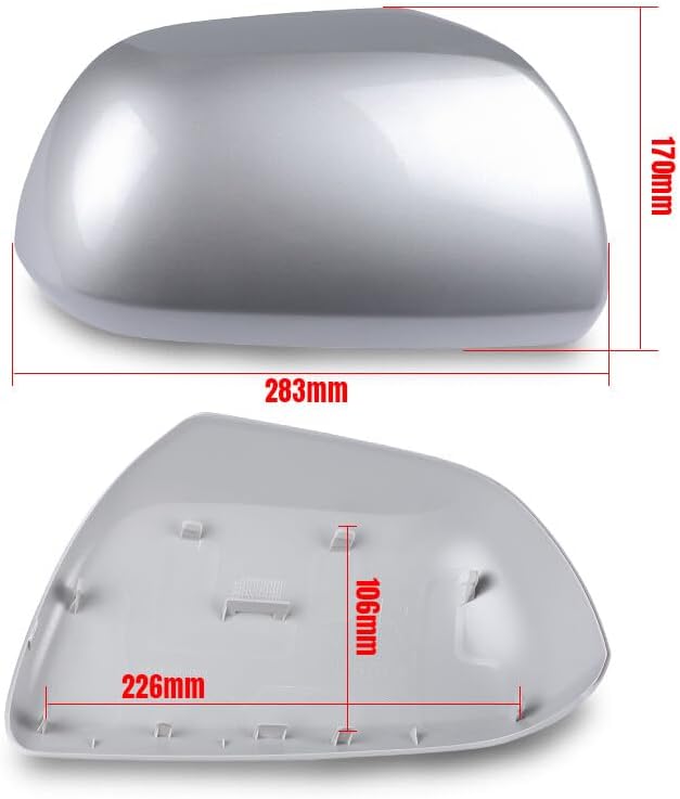 ya 11 9.14 baidiSilver Passenger RH Side Door Mirror Cap Cover for Toyota Highlander 2008-2013