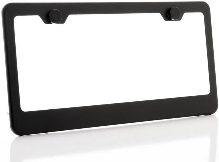 ya 9 10.24 2 Piece Car License Plate Frame Cover Hood Cap Rear Boot Trunk Chrome for