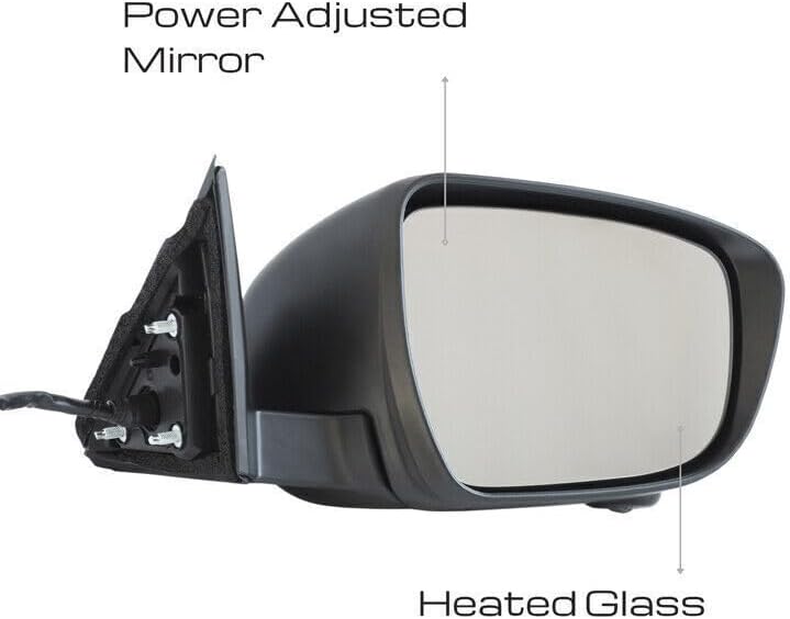 ya 11 9.14 baidiLeft White Side Door Mirror Assembly 13 Pin for Nissan ROGUE 2014-2019-