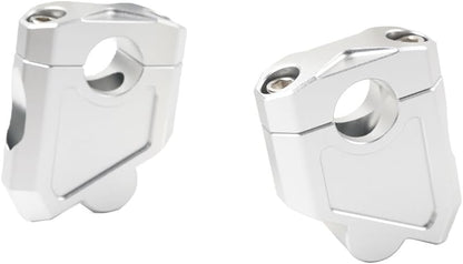 ya 6 8.14 Motorcycle 7/8 22mm Handlebar Bar Mount Clamp Riser Silver for Honda for Suzuki