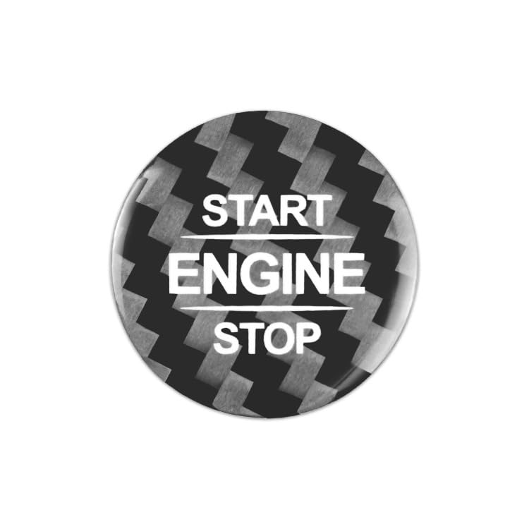 ya 8 8.24 baidi Fit for Mercedes-Benz Carbon Fiber Engine Start Stop Button Cover Trim Black