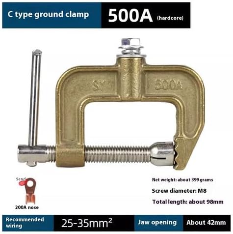 ya 28 10.13 baidi 500A Brass G-Shape Grounding Welding Clamp, Welding Machine Grounding Clamps