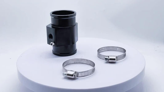 ya 4 8.8.2 40mm Radiator Sensor Adapter for Water Coolant Temp Gauge Adaptor W/Hose Clamps