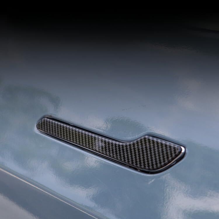 ya 10 9.16 baidi 4X for for Tesla for Model 3 Y Accessories Glossy Carbon Fiber Door Handle Cover Sticker
