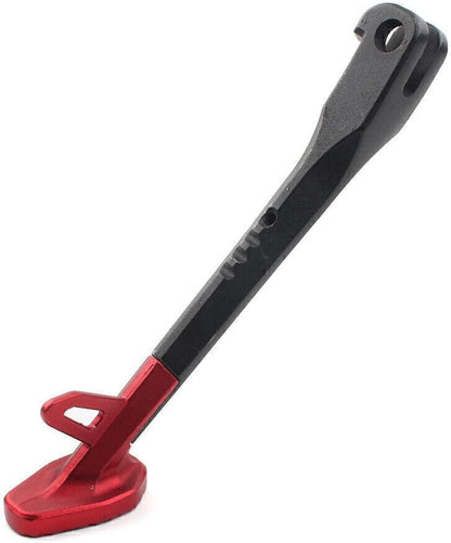 ya 2 8.15 220mm Universal Motorcycle Side Stand Leg Kickstand Supporter Aluminum Black+Red