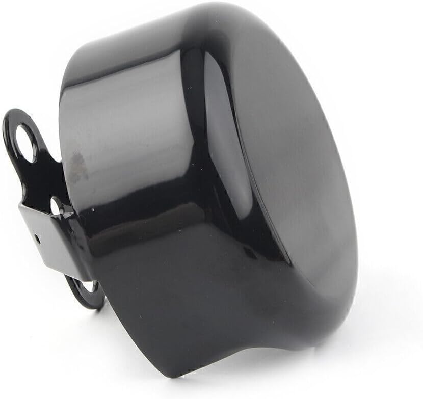 ya 9 10.24 Black Motorcycle Smooth Horn Cover for Harley Softail FLHX FLT FLHT Dyna Ba