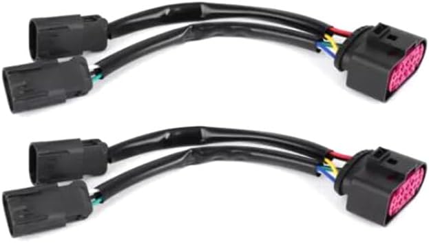 ya 6 8.24 baidi 2-Pack for 2009-18 for Dodge for Ram Conversion Wiring Harness Quad Housing Projector Headlights