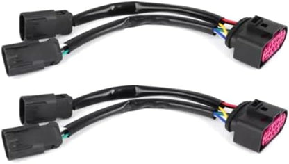 ya 6 8.24 baidi 2-Pack for 2009-18 for Dodge for Ram Conversion Wiring Harness Quad Housing Projector Headlights