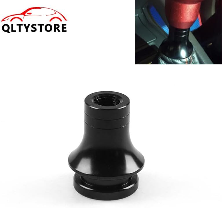 ya 11 9.14 baidiM12x1.25Shift Knob Boot Retainer Jam Nut Adapter Black for MAN ual Gear Shifter Lever