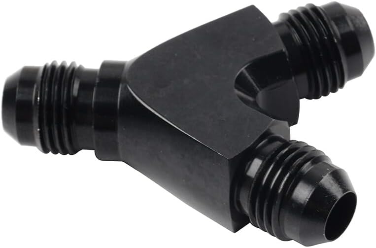 ya 10 9.16 baidi 6AN AN6 Black Y Fuel Block Flare Union Junction Fitting Adapter Coupler Splitter