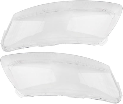 ya 4 8.10 Left&Right Clear Headlight Lens Lampshade Cover Pair for Audi A6 C6 2006-2011