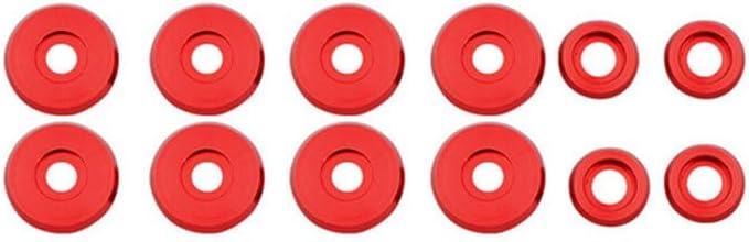 ya 11 9.14 baidiB-SERIES ALUMINUM Engine VALVE COVER WASHER SEAL BOLT NUT KIT B16 B18 Red