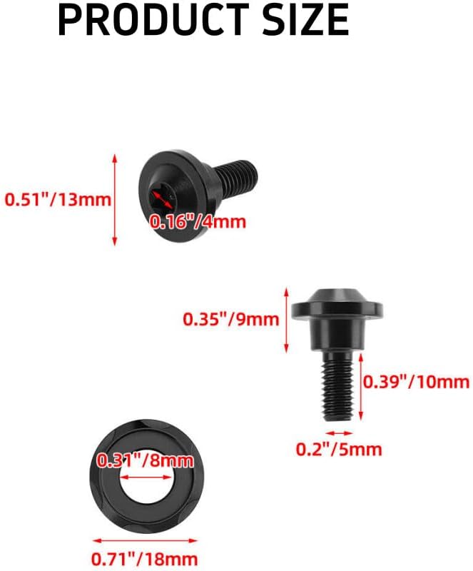 ya 23 10.7 baidi Black windshield well nut, bolt, and screw kit for Harley Touring Road Glide 2023 24-