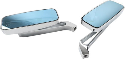 ya 13 9.15 baidi Rectangle Motor Rear View Side Mirrors for Harley Street Glide Road King Chrome