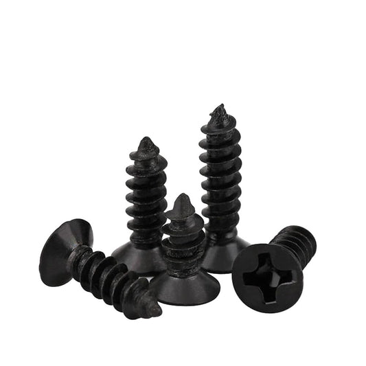ya 16 10.20 baidi M2 M2.3 M2.5 M3 M4 Black Phillips Countersunk Flat Head Self Tapping Wood Screws