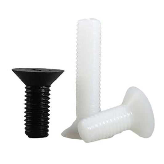ya 16 10.20 baidi Nylon Countersunk Flat Head Screws White & Black Plastic Phillips Bolts M2.5-M8