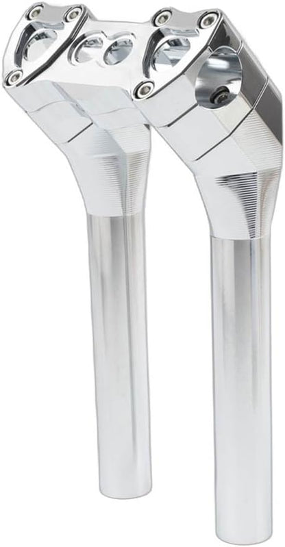 ya 11 9.14 baidiChrome 10 inch Tall Handlebar Risers Pullback 1.5 for Harley 1-1/8'' Clamp