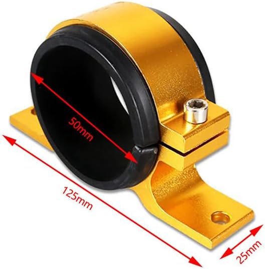 ya 4 8.8.2 50mm Aluminum Inline Fuel Pump or Filter Mounting Bracket Mount Clamp Gold