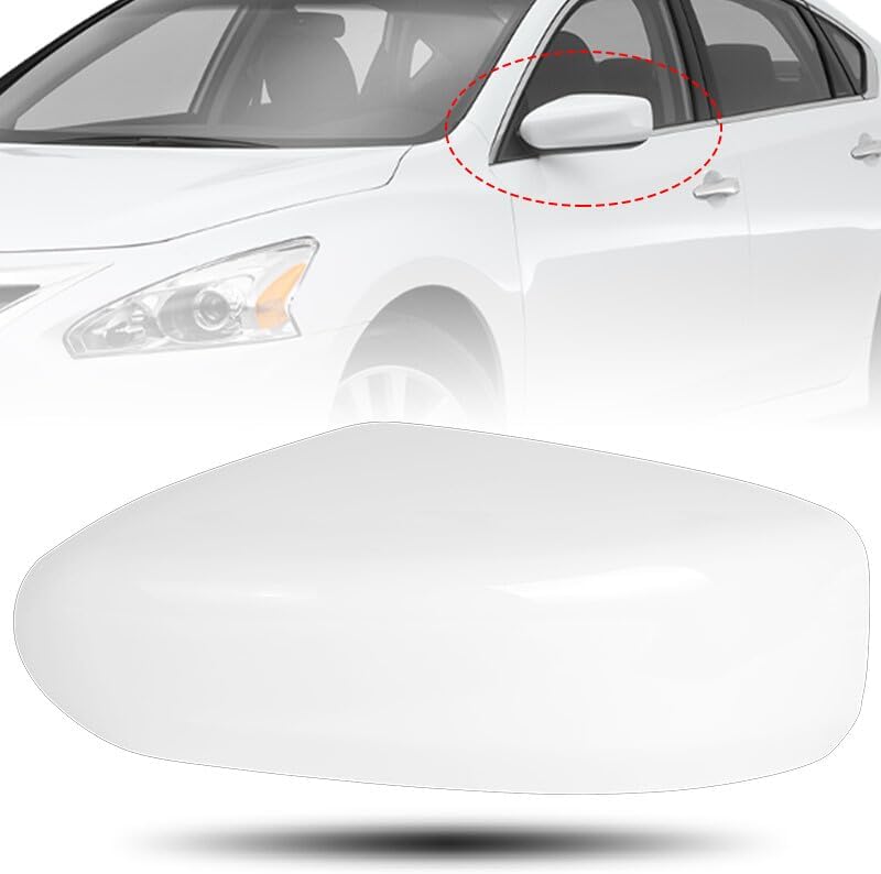 ya 11 9.14 baidiLEFT DRIVER SIDE Mirror Cap Cover White Fit for Nissan for Altima Sedan 2013-2018