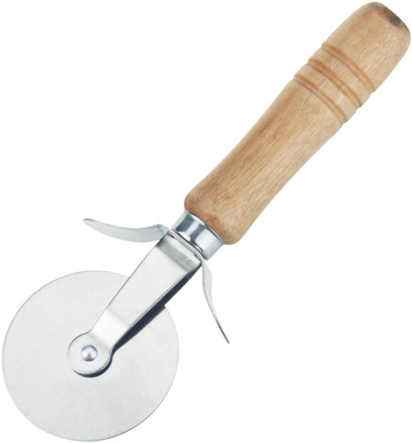 ya 14 9.20 baidi 17 X6cm Stainless Steel Cutter Pastry Wheel Rolling Pin for Pizza Dough-1