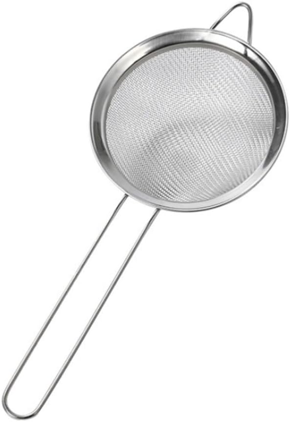 ya 14 9.20 baidi 2 Pcs Handheld Flour Sieve Stainless Steel Powdered Sugar Net Mesh Sifter-1