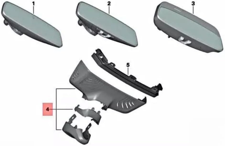 ya 4 8.10 Interior Rear View Mirror for BMW 5 7 M5 F90 G11 G12 G30 G32 15-22