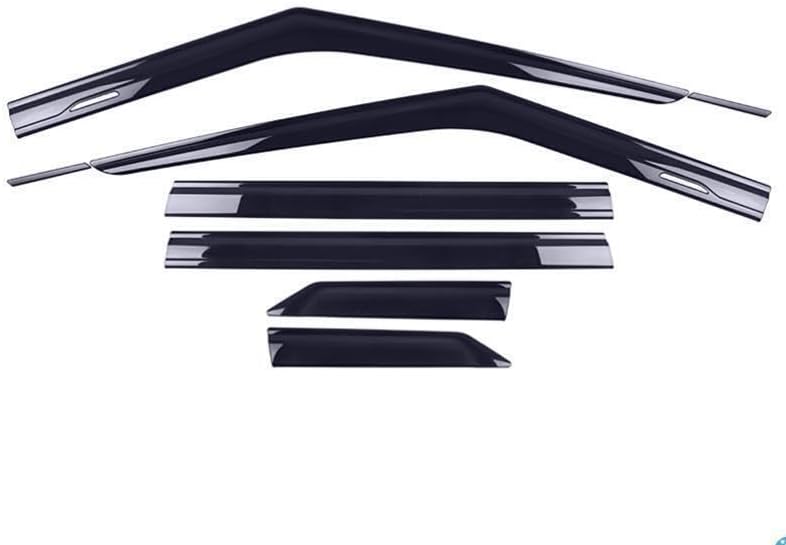 ya 6 8.24 baidi for Mitsubishi for Outlander 22+ Silver+Black Window Visor Vent Sun Shade Rain Guard