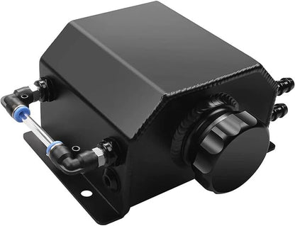 ya 2 8.15 1 Liter Black Aluminum Radiator Coolant Overflow Bottle Recovery Tank Reservoir
