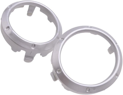 ya 4 8.10 Pack Front Fog Light Silver Protective Cover Ring Fits for Toyota Highlander 2004-2007