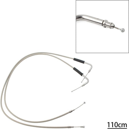 ya 4 8.8.2 2x Stainless Steel Throttle Cable for Harley Sportster XL1200 883 Dyna Road King